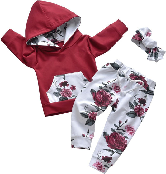 Baby Girl Clothes Long Sleeve Sets with hoodie