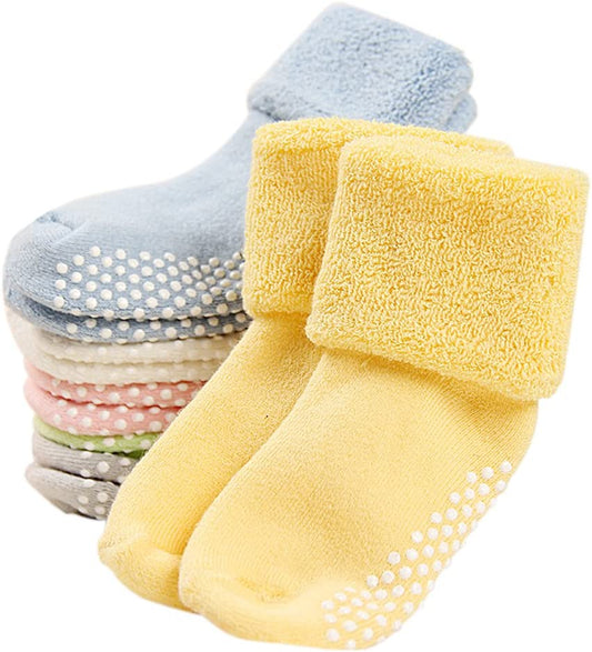 Baby Toddler Ankle Crew Socks with Grips Unisex